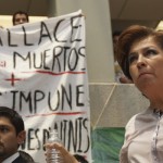 Isabel Miranda de Wallace, ayer en la UAM. Tuvo que salir a los diez minutos de frustrado discurso / Foto: , Impacto