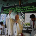 Raúl Vera en el Campamento contra la Supervia / Foto: Miguel Maestro
