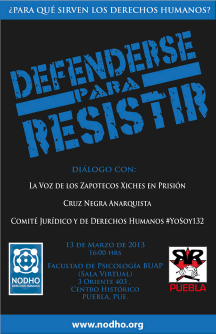 Diálogo en Puebla: Defenderse para resistir