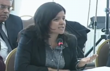 Jaqueline Sáenz, abogada de FUNDAR, durante la audiencia ante la CIDH sobre el tema en marzo pasado