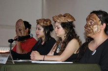Aspectos conferencia de prensa del Colectivo Carnaval del Maíz/Foto: Centro Prodh
