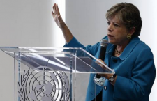 La secretaria ejecutiva de la Cepal. Alicia Barcena, durante una conferencia en la sede subregional del organismo en en la ciudad de México en febrero pasado. Foto La Jornada