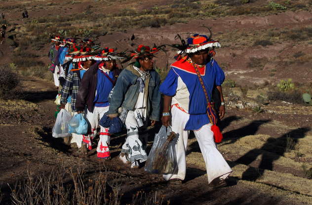 Comunidades indígenas de Jalisco, Nayarit, San Luis Potos?í, Durango y Zacatecas. Foto Arturo Campos Cedillo.
