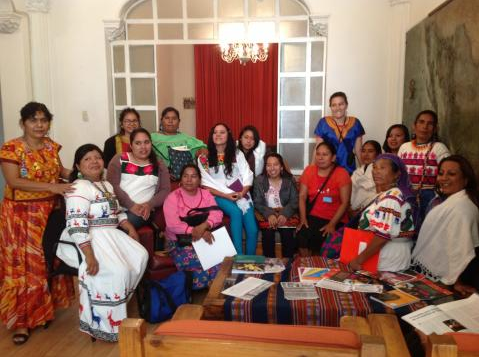 Integrantes de la red nacional de mujeres indígenas