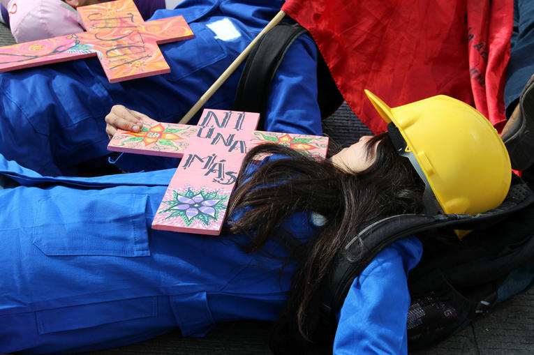 Manifestación contra el feminicidio/Foto:César Martínez