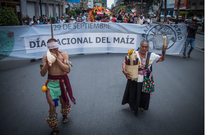 Durante la celebración del Día Nacional del Maíz/Foto:César Martínez