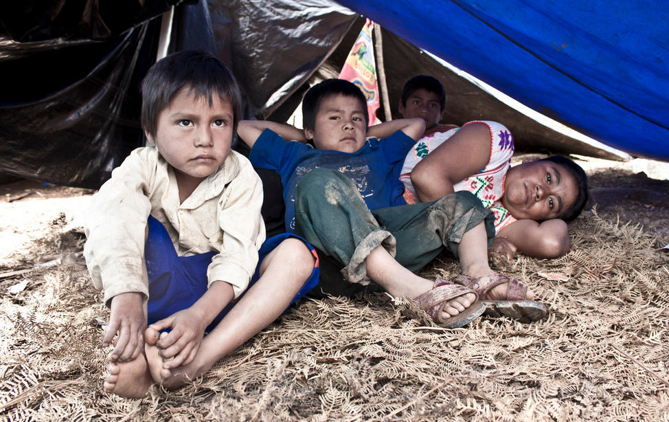 Familias damnificadas de La Montaña/Foto: Tlachinollan