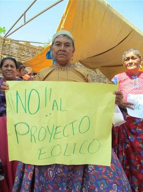 Manifestaciones contra los proyectos eólicos en Oaxaca | Foto: Santiago Navarro