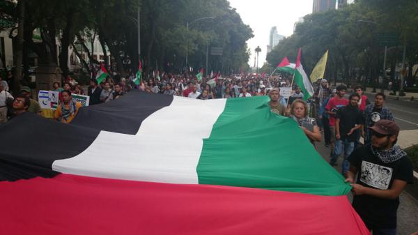 México a una sola voz: Palestina libre | Foto retomada de Twitter @Coordinadora1DM
