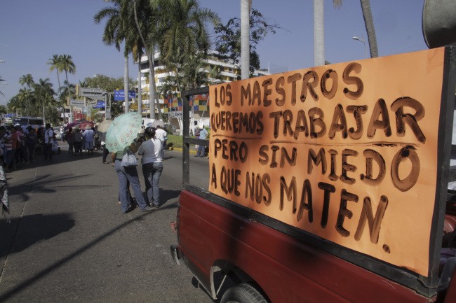 Protesta de profesores de Acapulco| Foto: Cuartoscuro