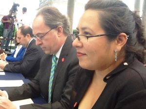Jade Ramírez Cuevas Villanueva y José Buendía, integrantes del Consejo Consultivo- Rogelio Hernández López