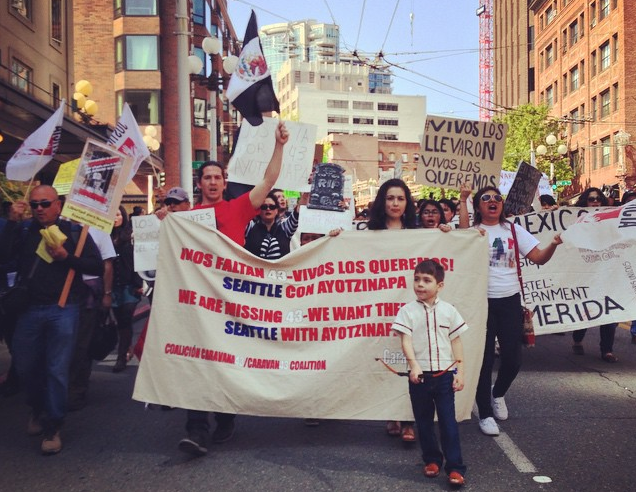 Manifestación en Seattle por los 43