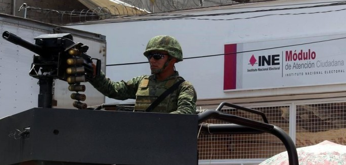 Resguardo militar en Oaxaca