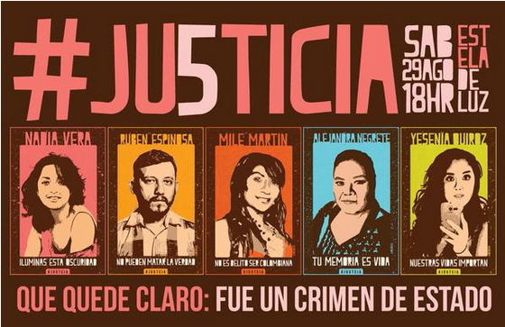 Acto por #JusticiaParaLxsCinco
