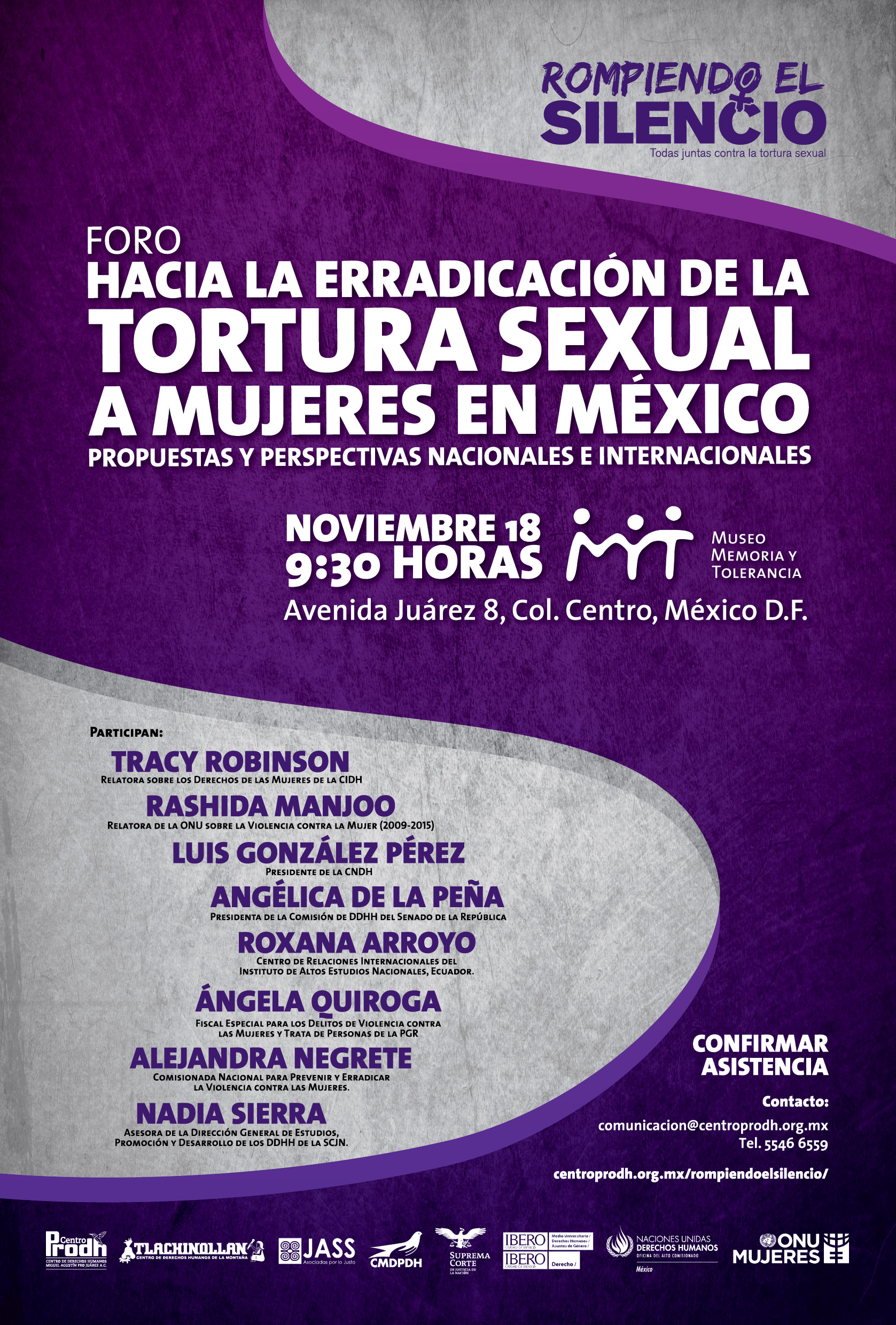 Foro: Hacia la erradicación de la tortura sexual en México