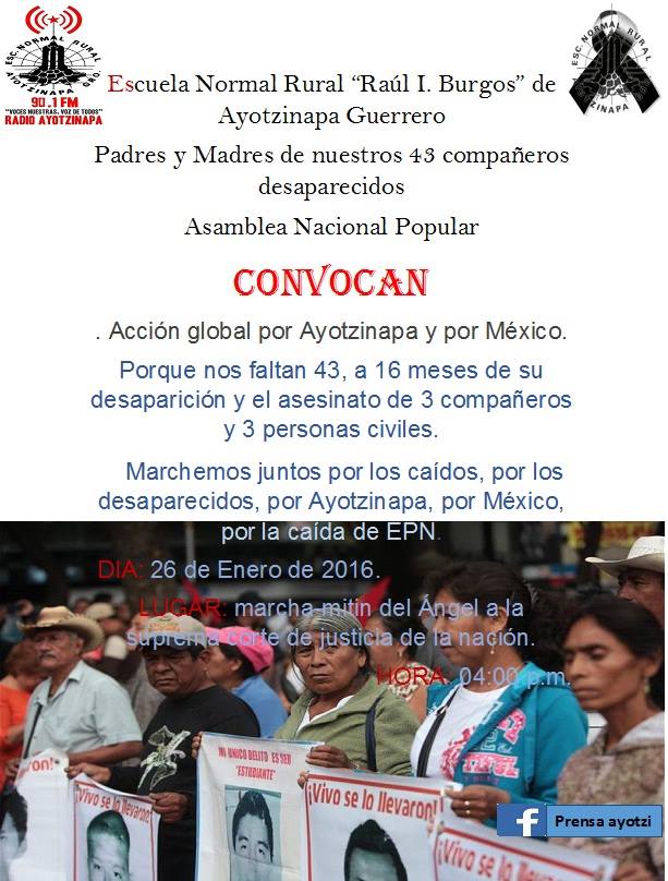 Acción global por Ayotzinapa
