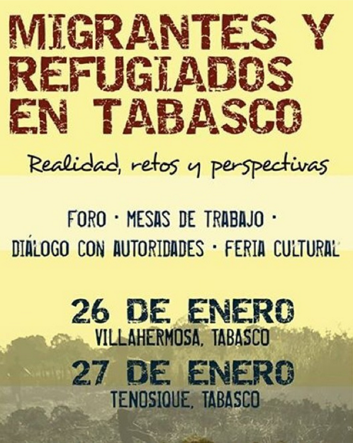 Eventos sobre migrantes y refugiados en Tabasco