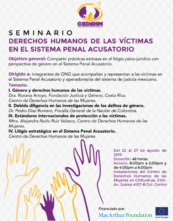Seminario «Derechos humanos de las víctimas en el Sistema Penal Acusatorio»