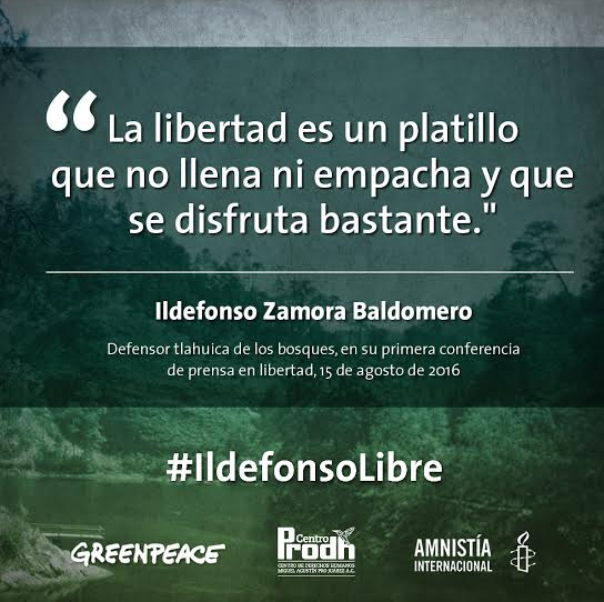 «La libertad es un platillo que ni llena ni empacha»: Ildefonso Zamora
