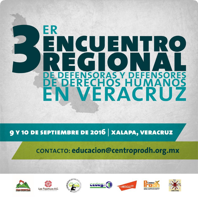 Tercer Encuentro Regional de Defensoras y Defensores de Derechos Humanos en Veracruz
