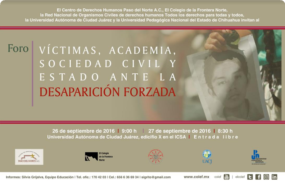 Foro «Víctimas, academia, sociedad civil y Estado ante la desaparición forzada»