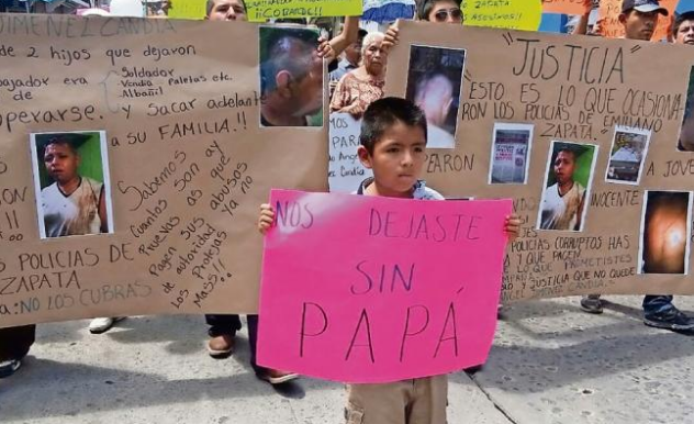 “Nos dejaste sin papá”, protesta hijo de muerto por abuso policial en Morelos