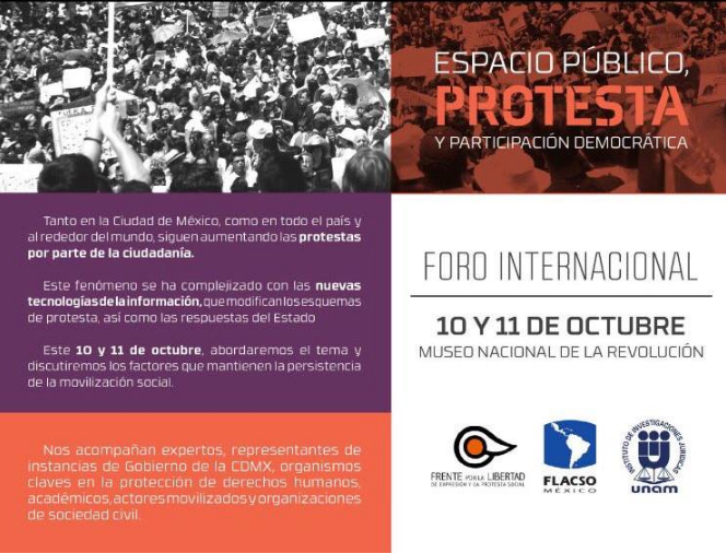 Foro Internacional «Espacio público, protesta y participación ciudadana»