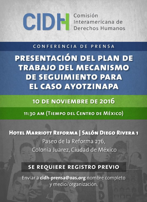 Presentación del Mecanismo de Seguimiento para el caso #Ayotzinapa