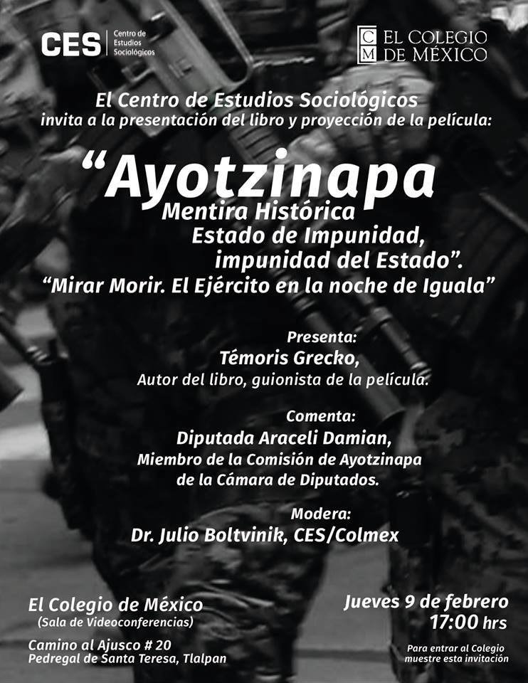 Presentación libro y documental «Ayotzinapa: Mentira Histórica»