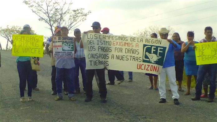 Campesinos defienden sus terrenos comunales de la ocupación ilegal de CFE