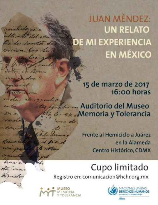 Conferencia: Juan Méndez, un relato de mi experiencia en México