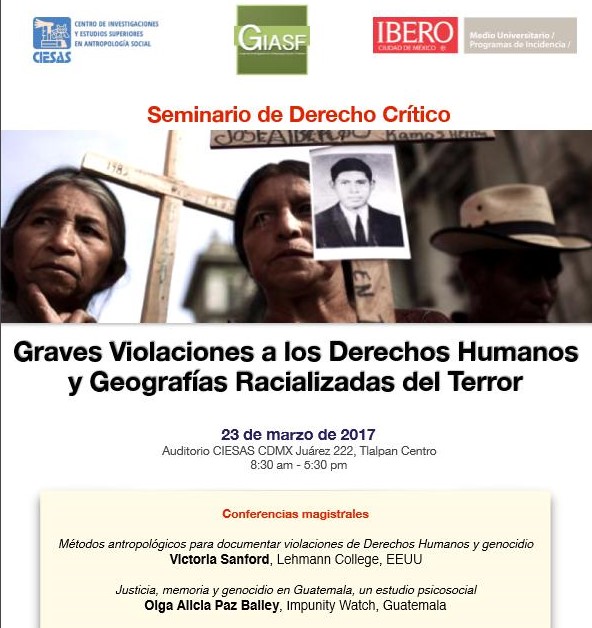 Seminario de Derecho Crítico: Graves Violaciones a los Derechos Humanos y Geografias Racializadas del Terror