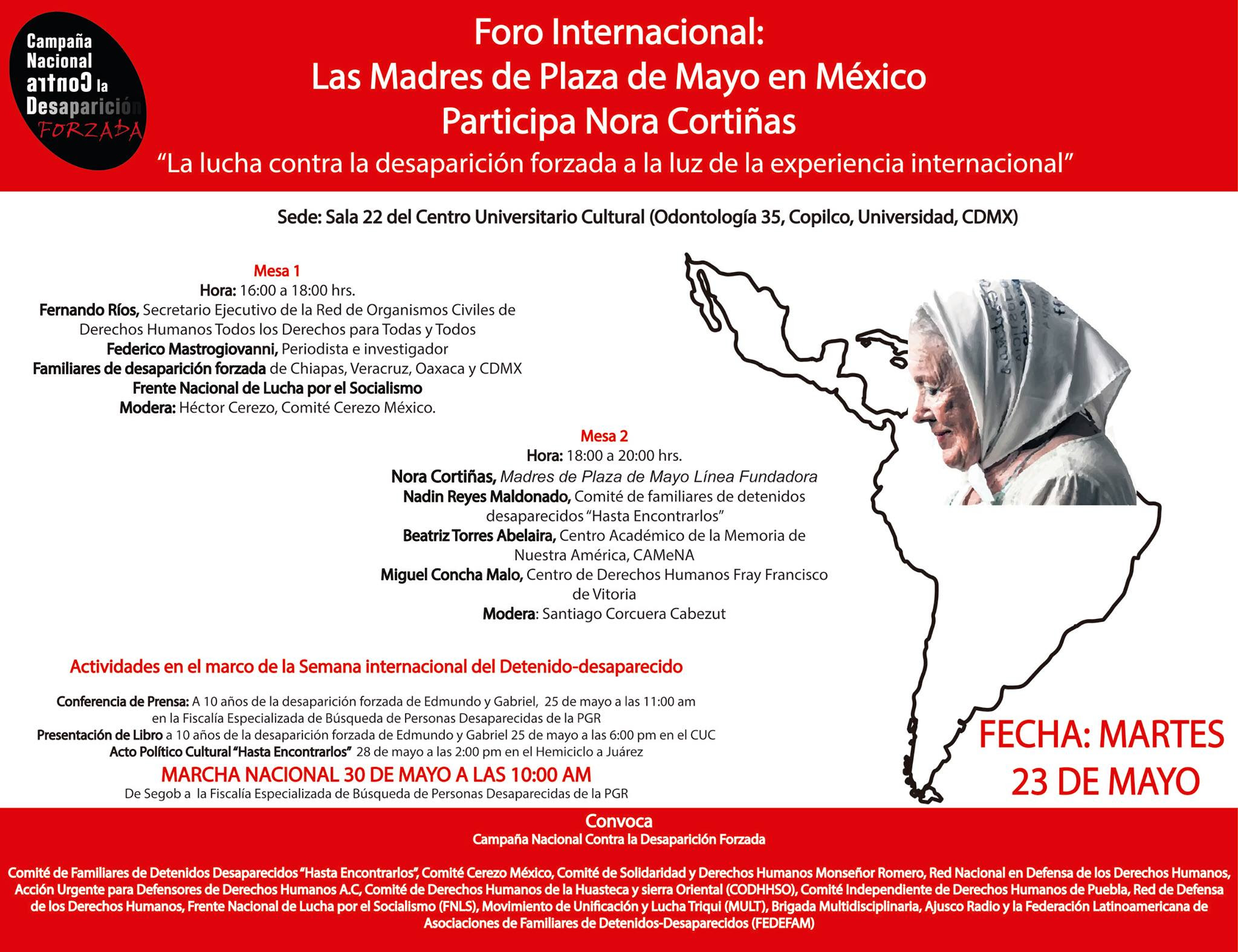 Foro Internacional «Las Madres de la Plaza de Mayo en México»