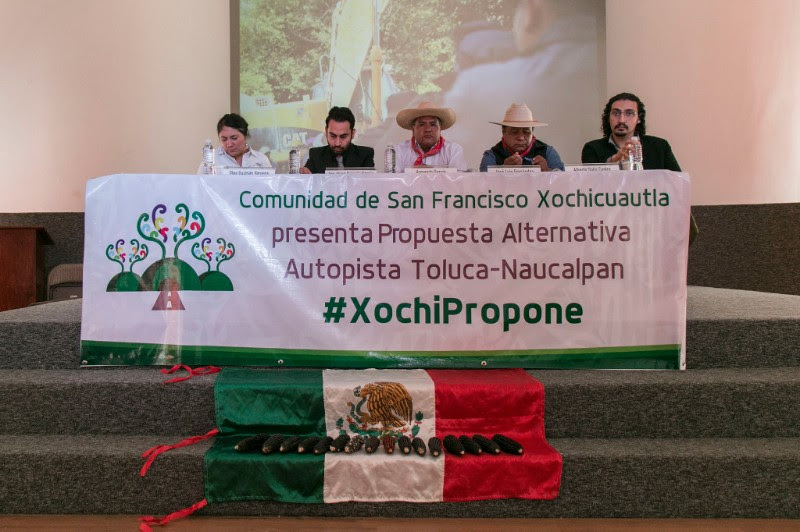 Comunidad de Xochicuautla presenta propuesta para evitar que la autopista dañe el territorio y su relación con él