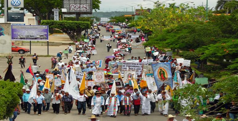 Video | Marcha pueblo Zoque en contra del despojo de la tierra y el territorio