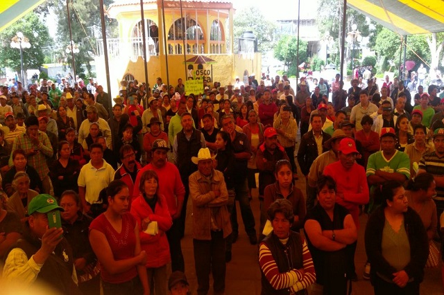 Protestan contra Ciudad Modelo en cabildo abierto de Nopalucan, Puebla