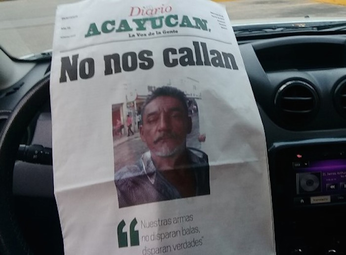 «Ese Alcalde lo mandaba detener, a golpear y a cada rato lo amenazaba de muerte.»: Cecilio Pérez Cortés, director del Diario de Acayucan