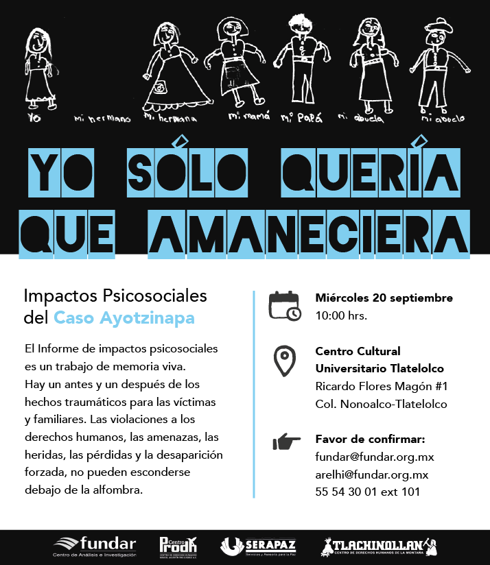 Presentación de Informe | Impactos psicosociales en el caso Ayotzinapa