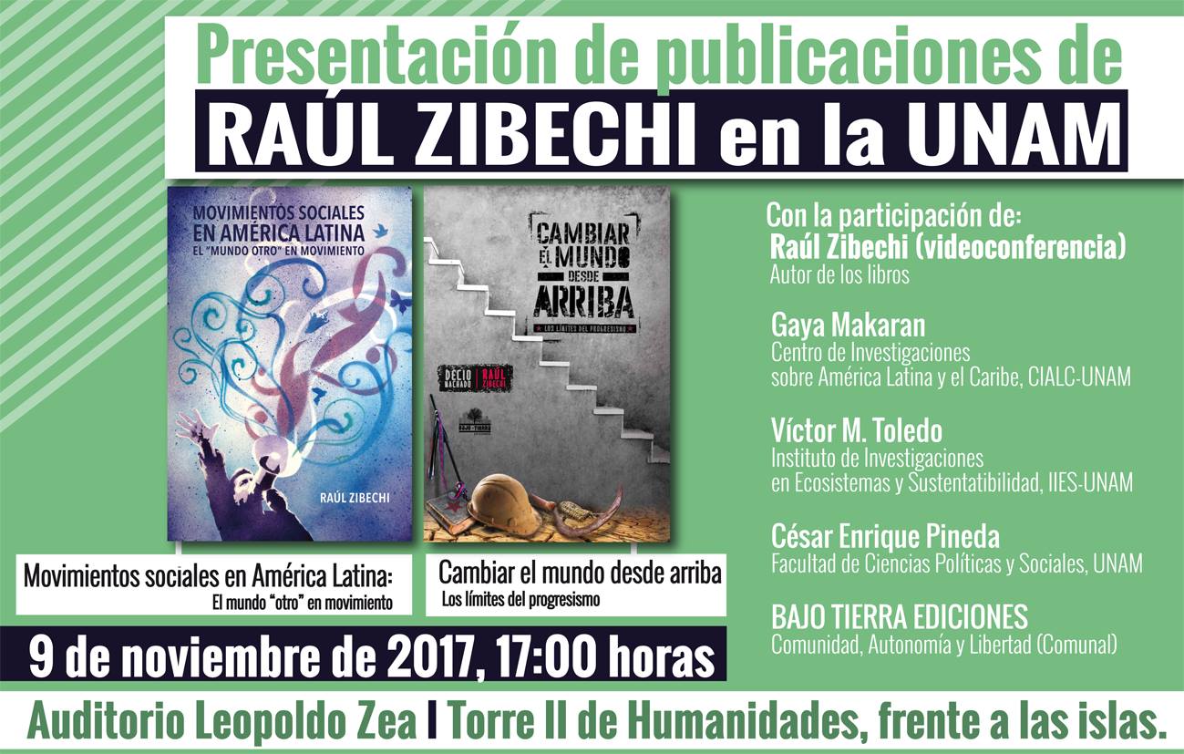 Presentación de publicaciones de Raúl Zibechi