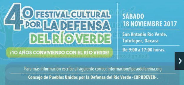 Cuarto  festival cultural por la defensa del Río Verde