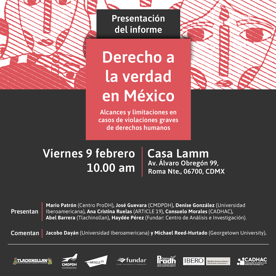 Presentación del informe «Derecho a la verdad en México»