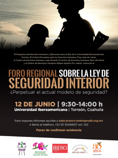 EN AGENDHA | Foro en Torreón sobre la Ley de Seguridad Interior