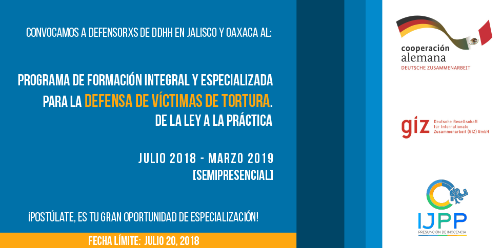 EN AGENDHA | Oaxaca y GDL: Formación para defensores de víctimas de tortura
