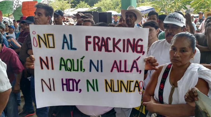 IMAGEN DEL DÍA | Se pronuncian contra el fracking en la Huasteca