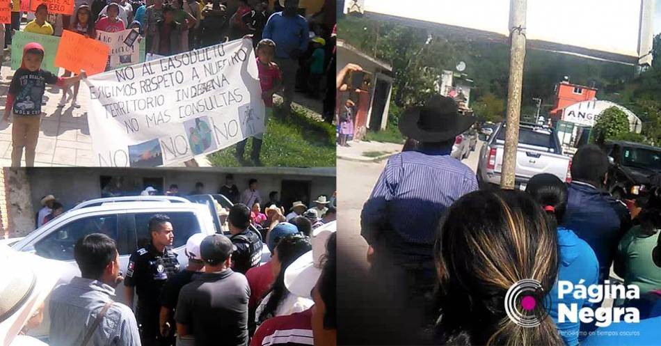 IMAGEN DEL DÍA | Vecinos de Honey, Puebla, corren a funcionarios de la Sener; rechazan gasoducto de TransCanada