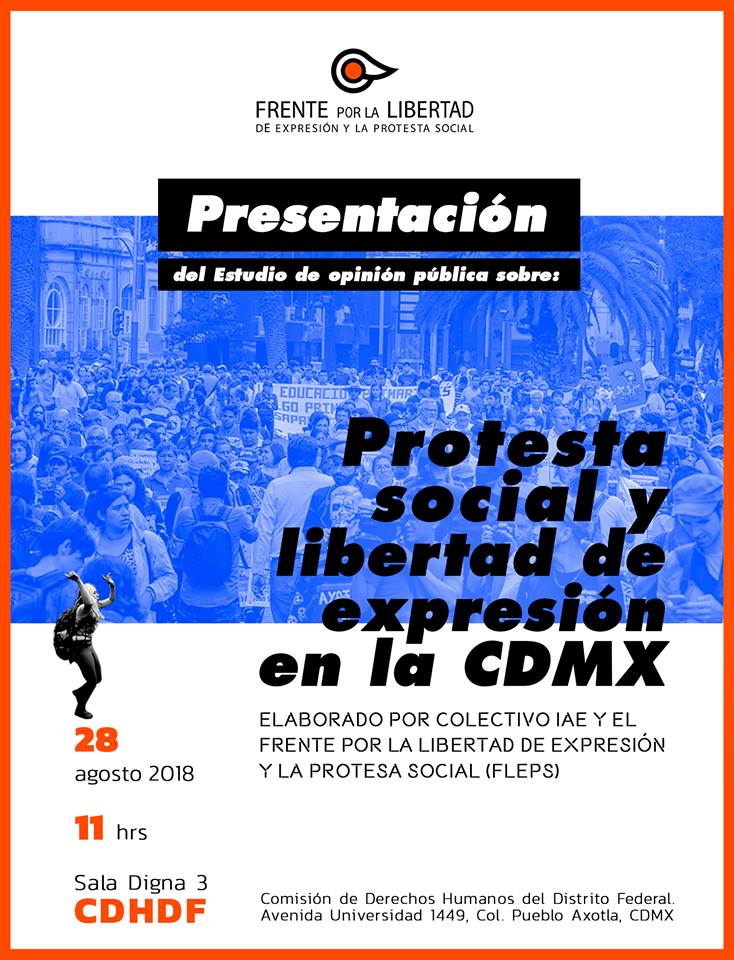 EN AGENDHA | Presentación del estudio de opinión: Protesta social y libertad de expresión en la CDMX