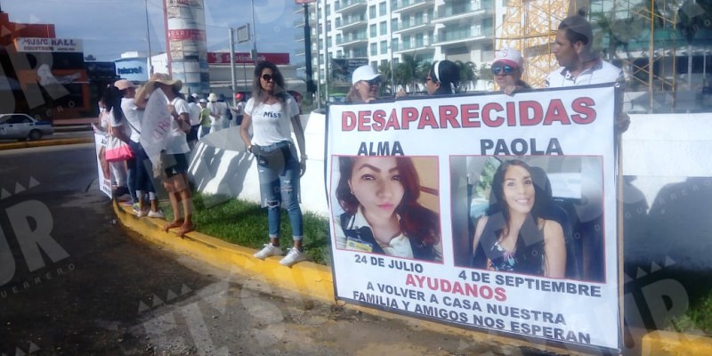 IMAGEN DEL DÍA | Exigen familiares y amigos la búsqueda de mujeres desaparecidas en Acapulco