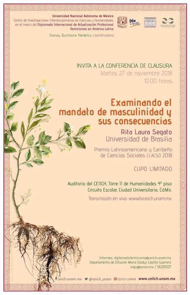 EN AGENDHA | Conferencia de Rita Segato en la UNAM