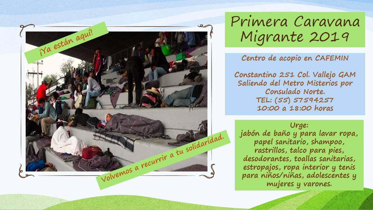 EN AGENDHA | Acopio para migrantes