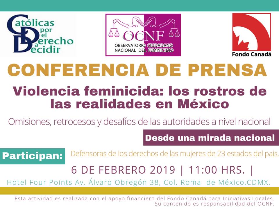 EN AGENDHA | Conferencia de prensa Violencia Feminicida: los rostros de las realidades en México